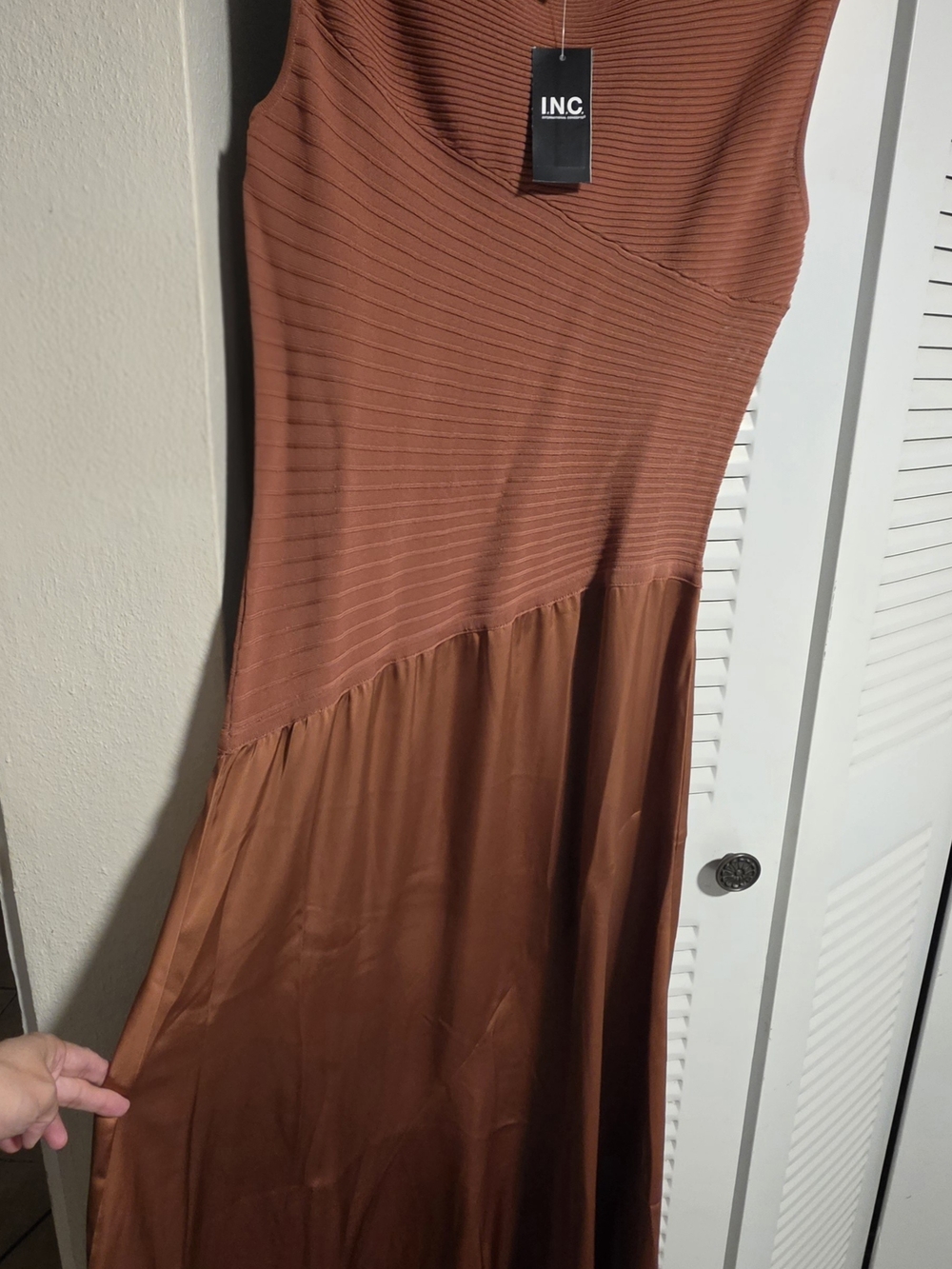 INC International Concepts Rust-Brown Maxi Dress